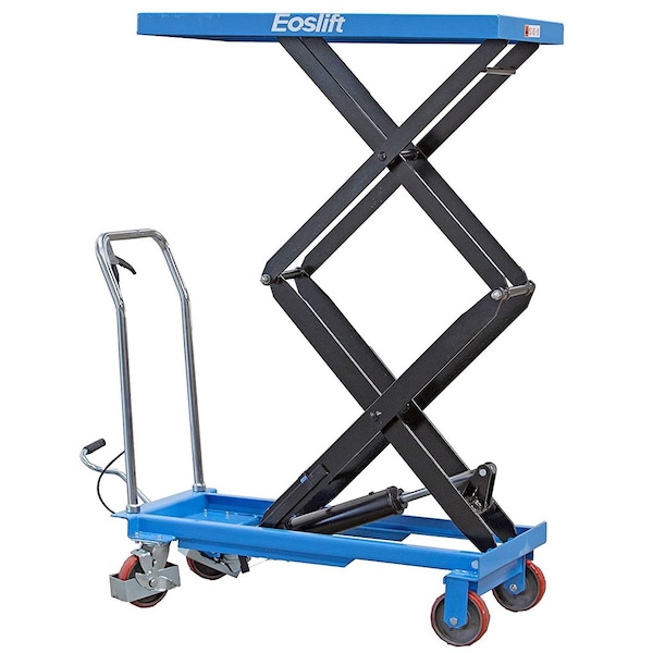 Eoslift Manual Double Scissor Lift Table Cart 1764 lbs. Capacity, Table Size 20.5 in. x 39.8 in. TAD80 - main